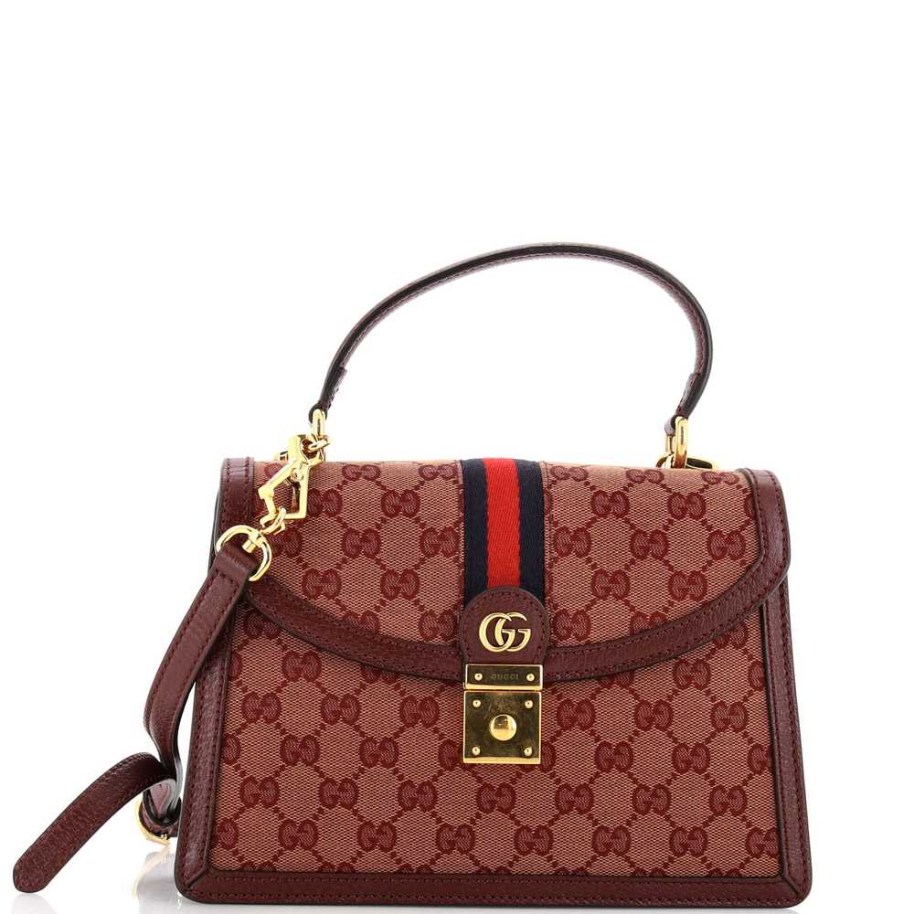 GUCCI Ophidia Flap Top Handle Bag GG Coated Canva… - image 1