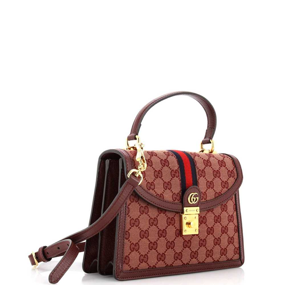 GUCCI Ophidia Flap Top Handle Bag GG Coated Canva… - image 2