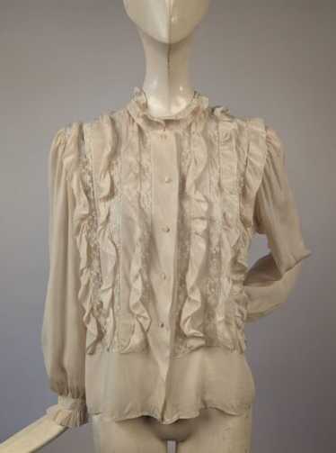 1940s silk blouse - Gem