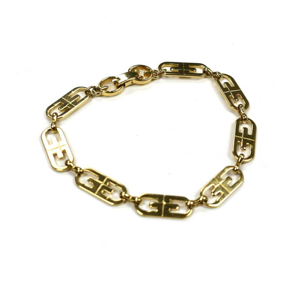 Givenchy Givenchy 70s Gold Oval GG Logo Bracelet - image 1