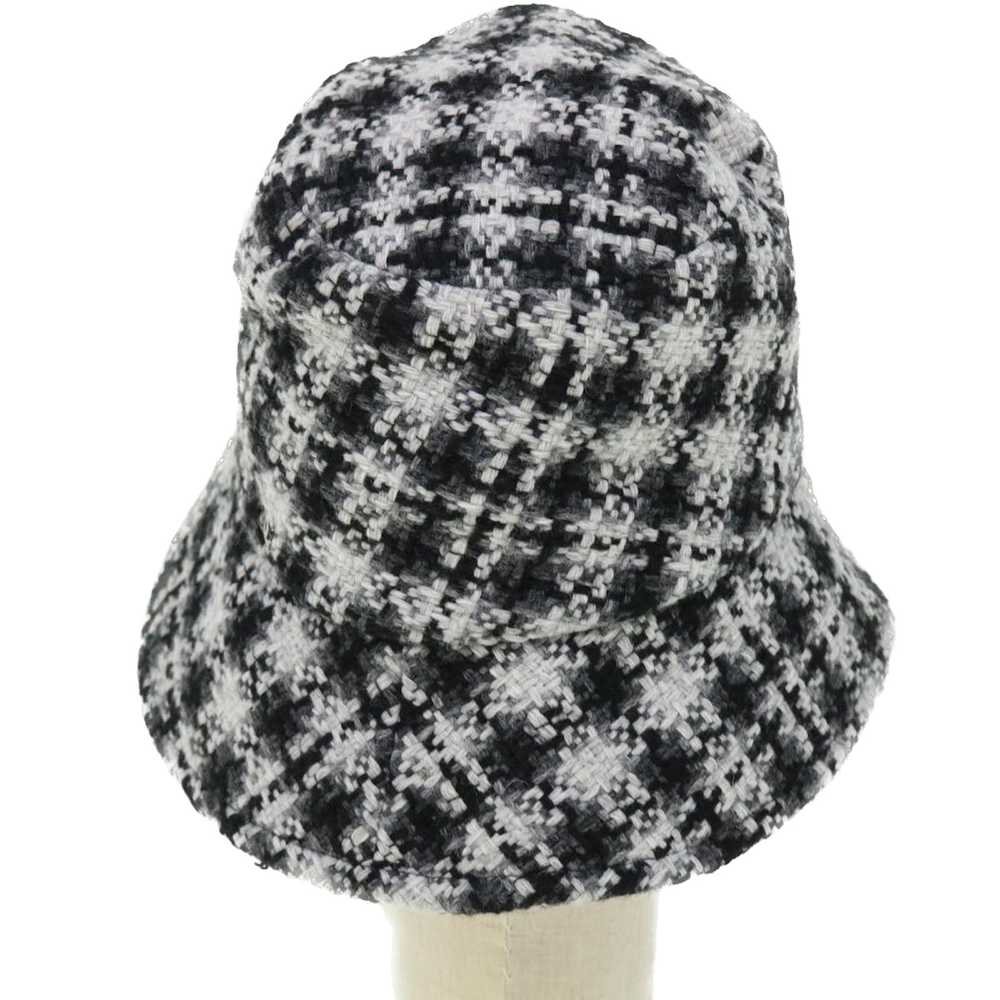 Chanel CHANEL COCO Mark Hat Wool S White Black CC… - image 3