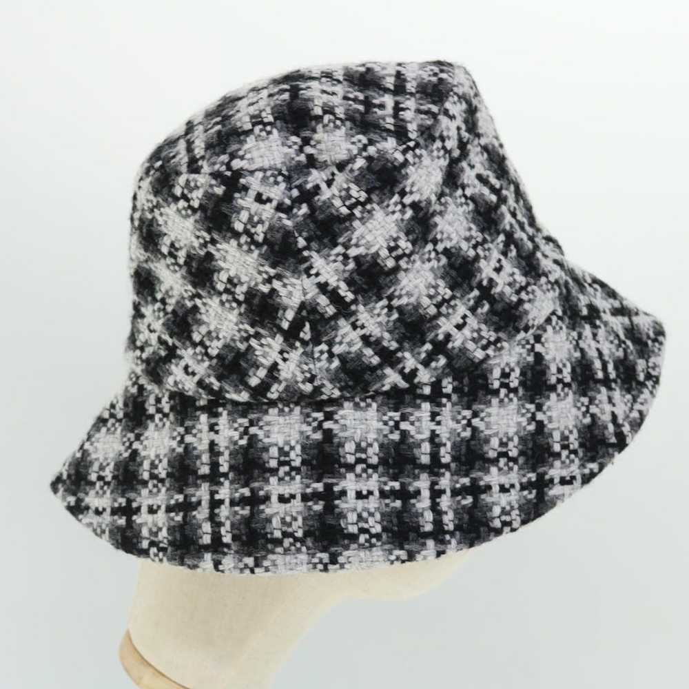 Chanel CHANEL COCO Mark Hat Wool S White Black CC… - image 5