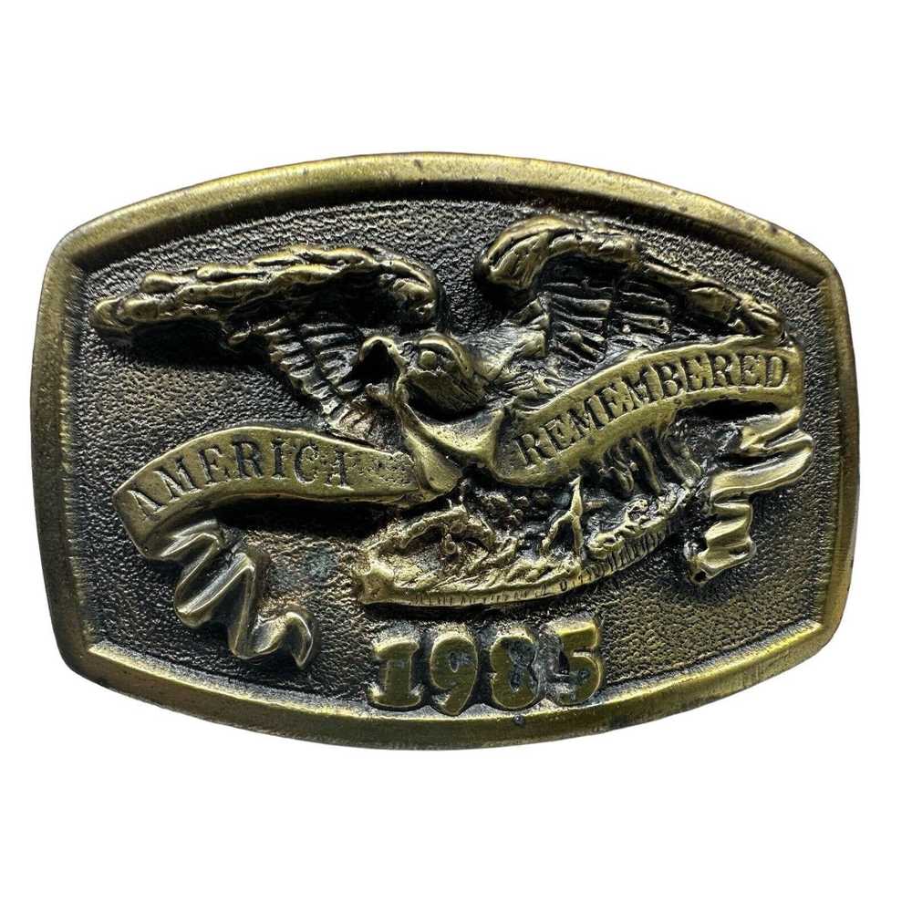 America America Remembered 1985 belt buckle by Mi… - image 1