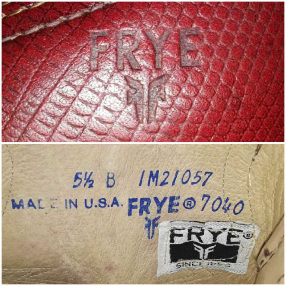 Frye × Made In Usa × Vintage Vtg Frye Leather Cow… - image 9