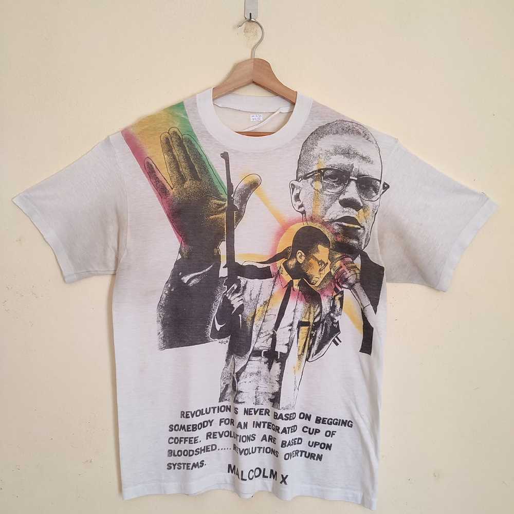 Movie × Vintage Vintage 90's MALCOLM X Movie Tshi… - image 1