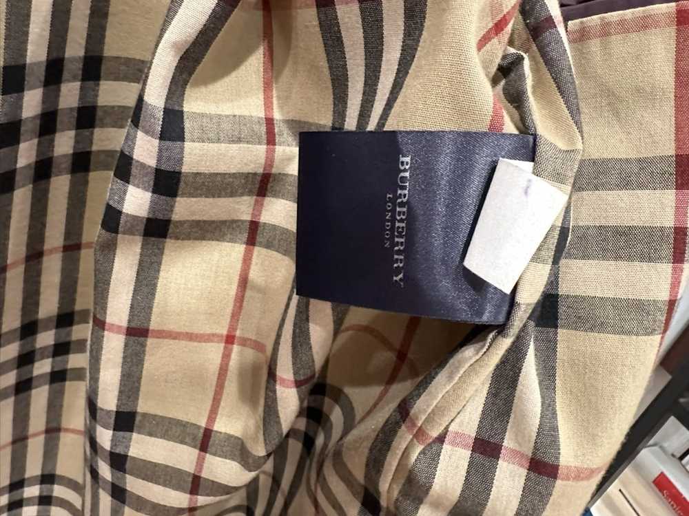 Burberry Burberry Zip-Front Rain Coat w Heritage … - image 11