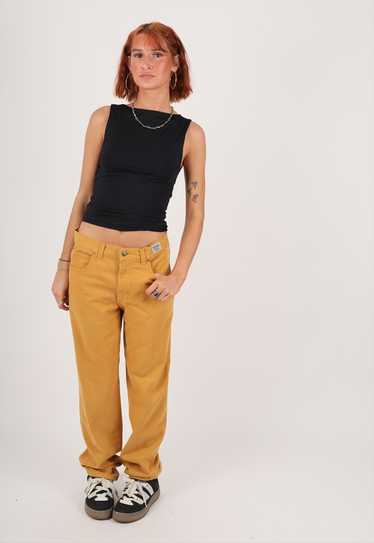 90s DEADSTOCK Versace Couture Jeans in mustard