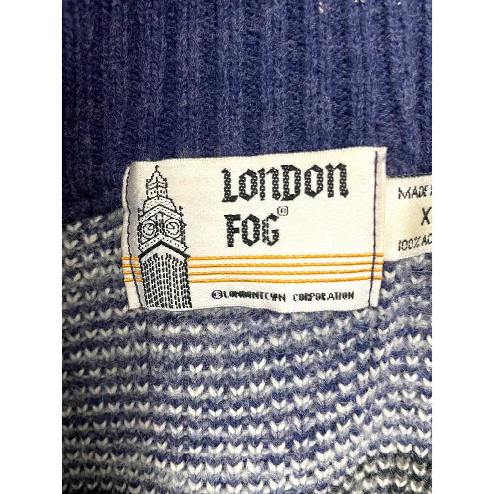London Fog VTG London Fog Fair Isle Knit Full Zip… - image 12