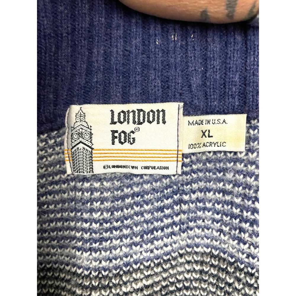 London Fog VTG London Fog Fair Isle Knit Full Zip… - image 3