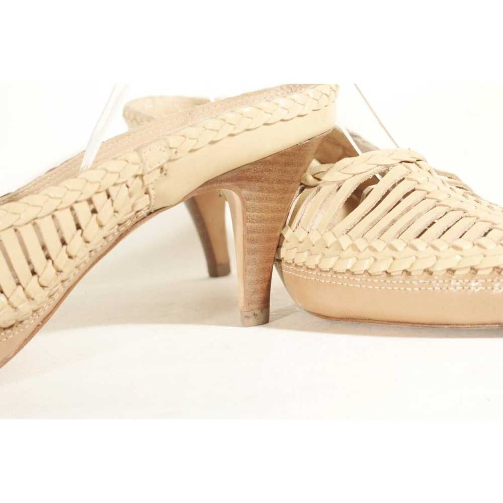 Ulla Johnson Woven Panel Mules Heels Latte Brown … - image 11