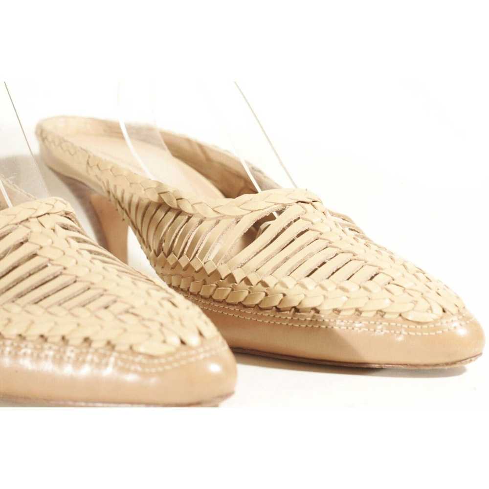 Ulla Johnson Woven Panel Mules Heels Latte Brown … - image 6