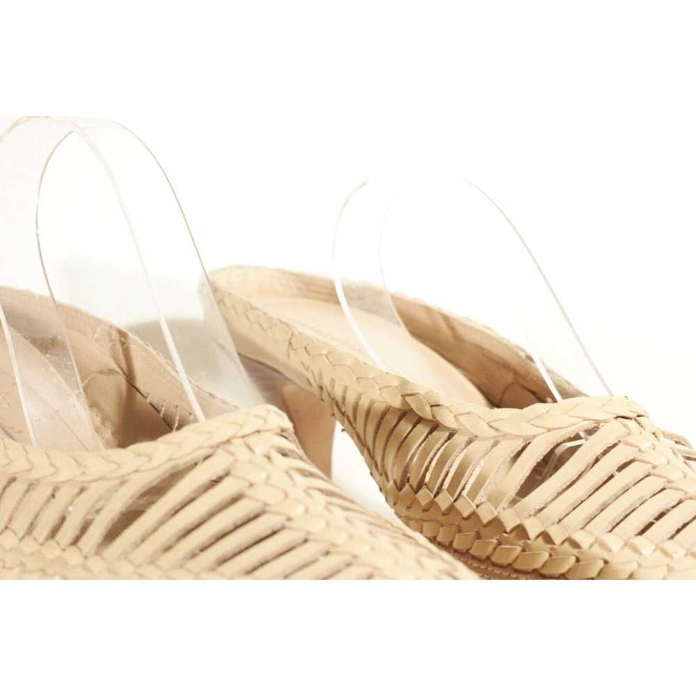 Ulla Johnson Woven Panel Mules Heels Latte Brown … - image 7