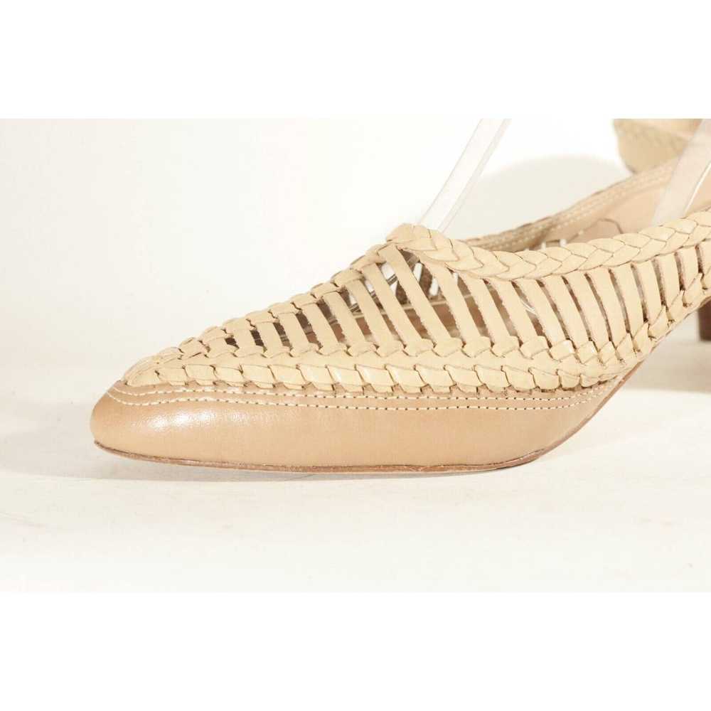 Ulla Johnson Woven Panel Mules Heels Latte Brown … - image 9