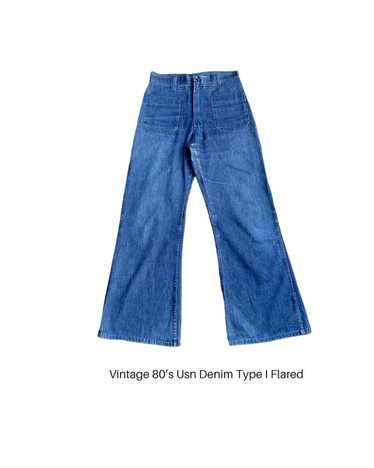 セール日本 80s US NAVY Trousers Flared Denim Pants - パンツ