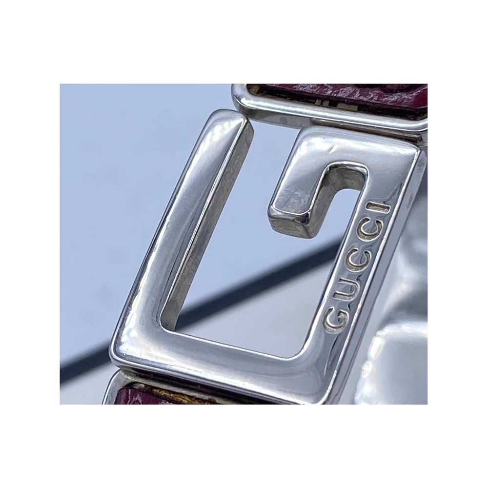 Gucci GUCCI G Logo Purple Leather Bangle Bracelet - image 5