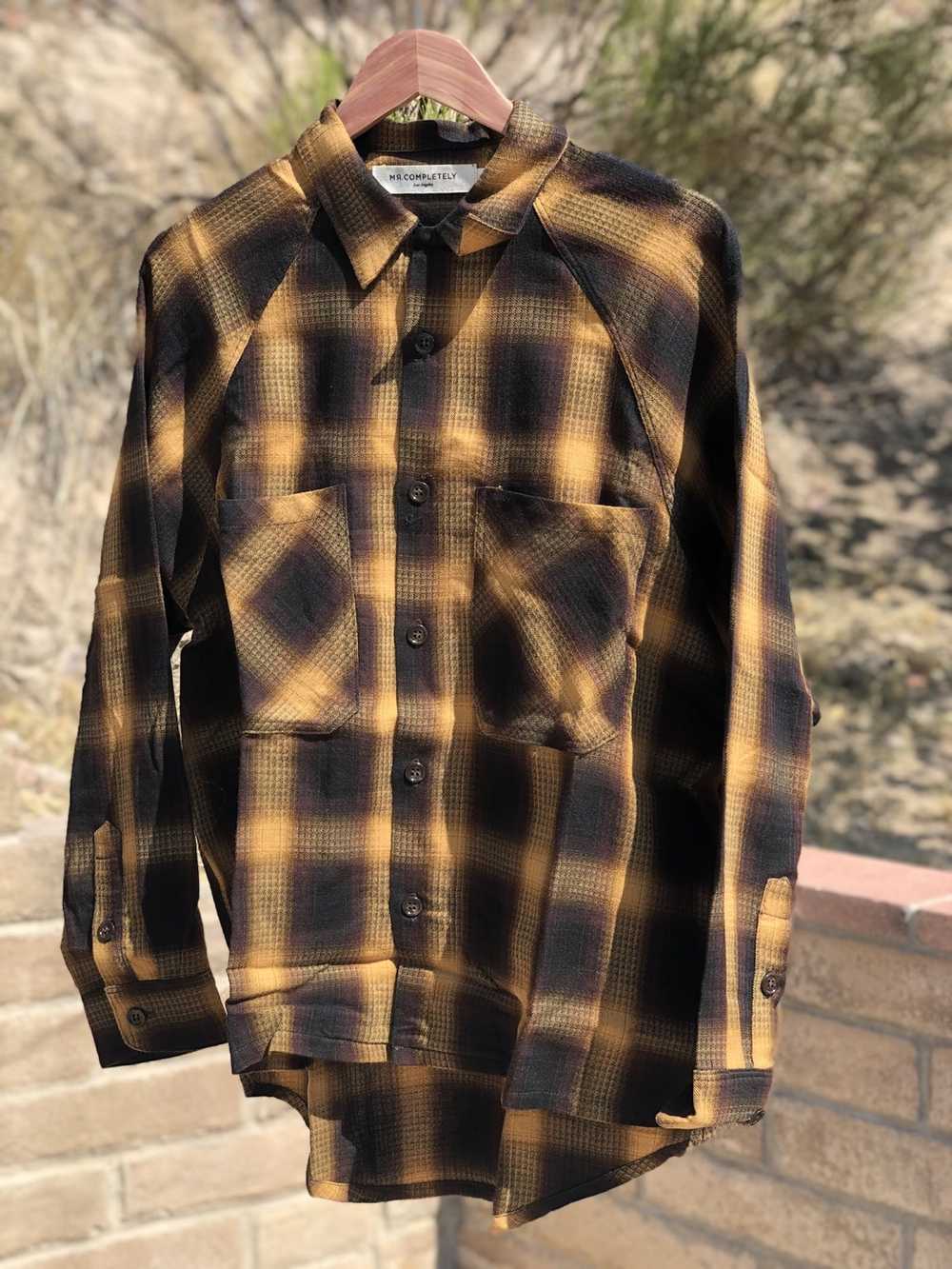 Mr. Completely Flannel Shadow GOLD PLAID - image 1