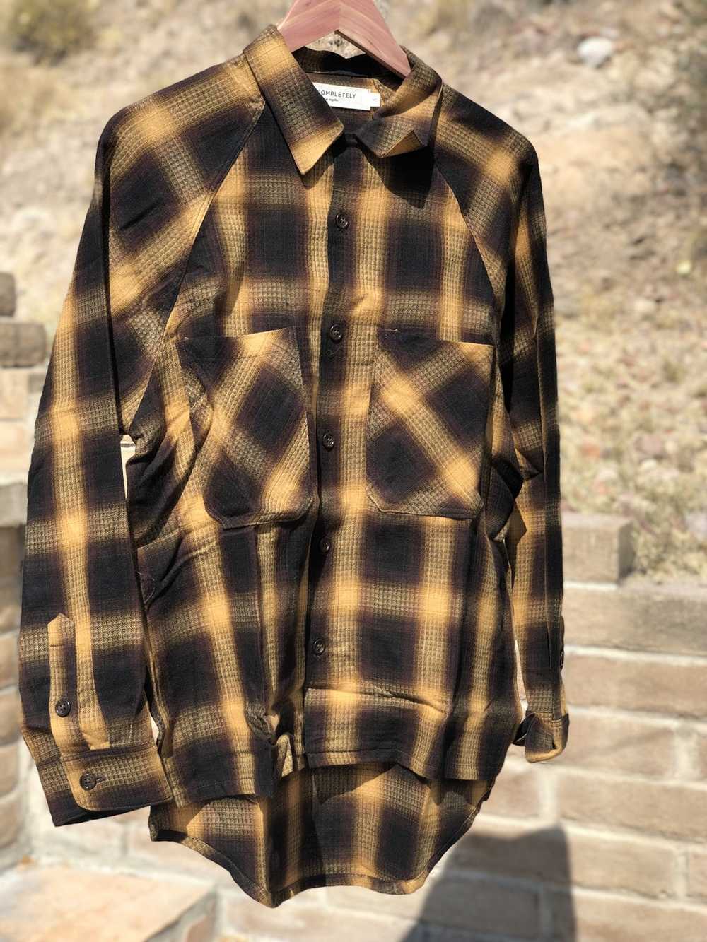 Mr. Completely Flannel Shadow GOLD PLAID - image 2