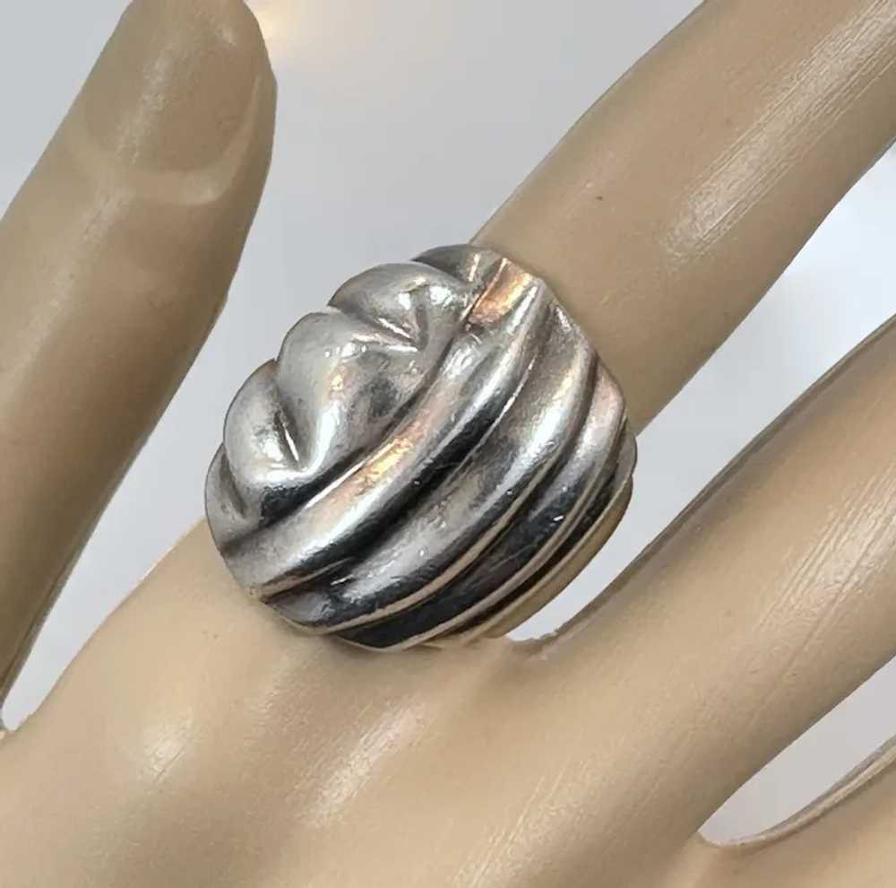 Modern Ring, Sterling Silver, Vintage Ring, 1970s… - image 2