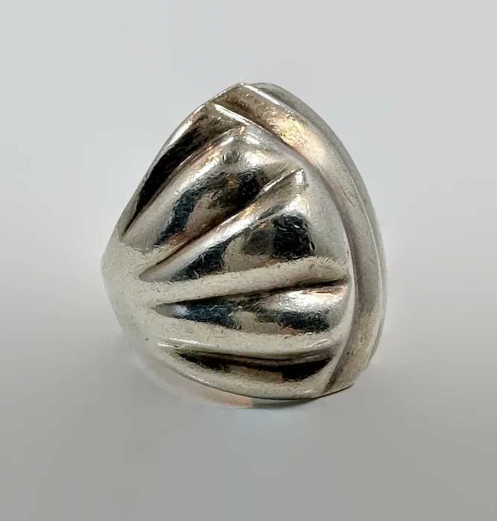 Modern Ring, Sterling Silver, Vintage Ring, 1970s… - image 6