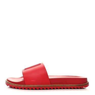 FENDI PVC Logo Mens Slide Sandals 10 Rosso