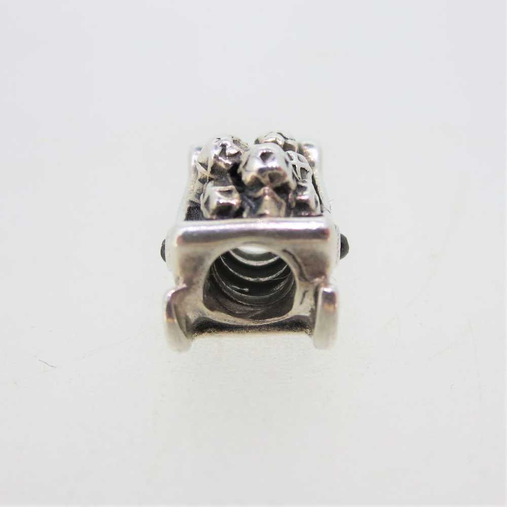 Pandora Sterling Silver Garnet Santa's Sleigh Chr… - image 2