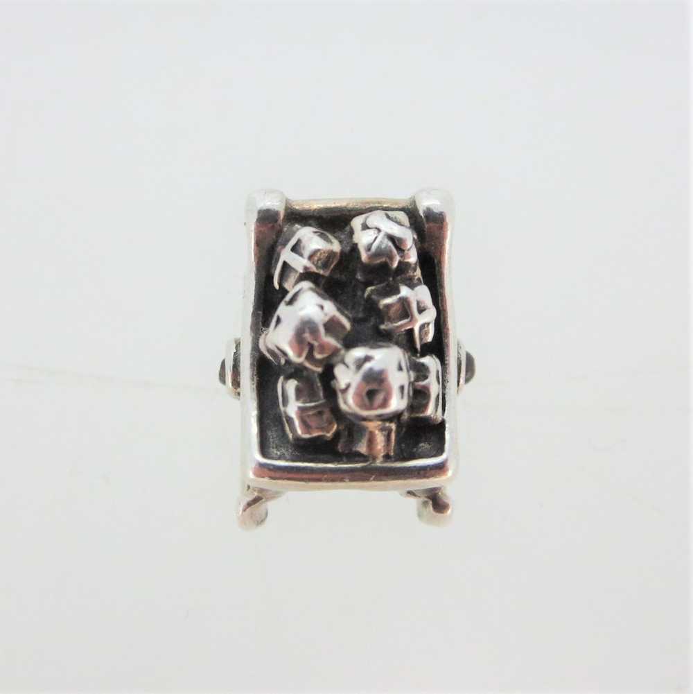 Pandora Sterling Silver Garnet Santa's Sleigh Chr… - image 4