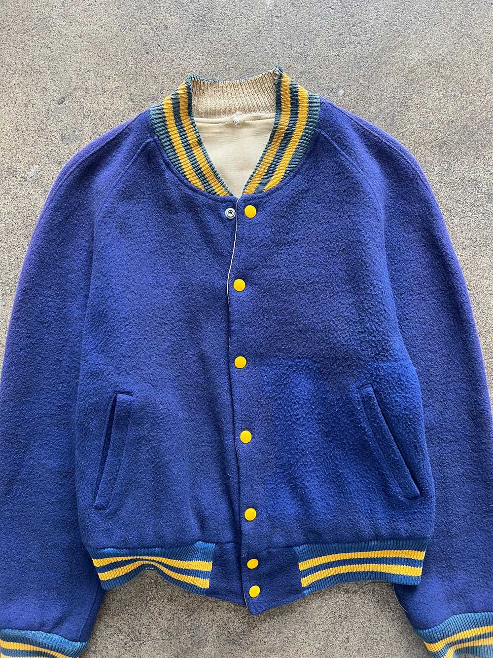 1950s Marquette Band Chain Stitch Varsity Jacket - image 2