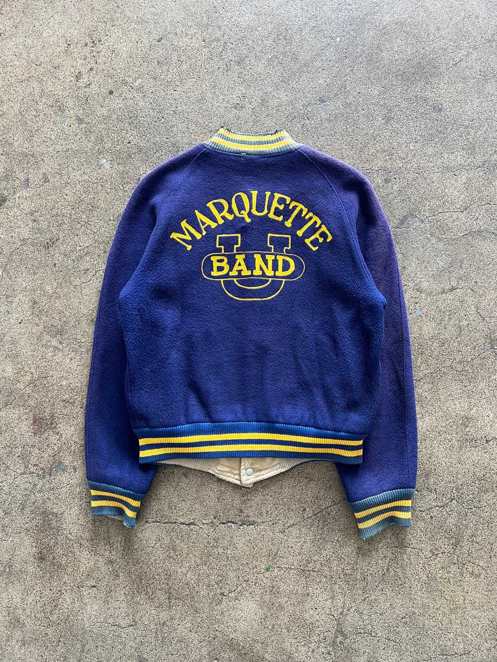 1950s Marquette Band Chain Stitch Varsity Jacket - image 3