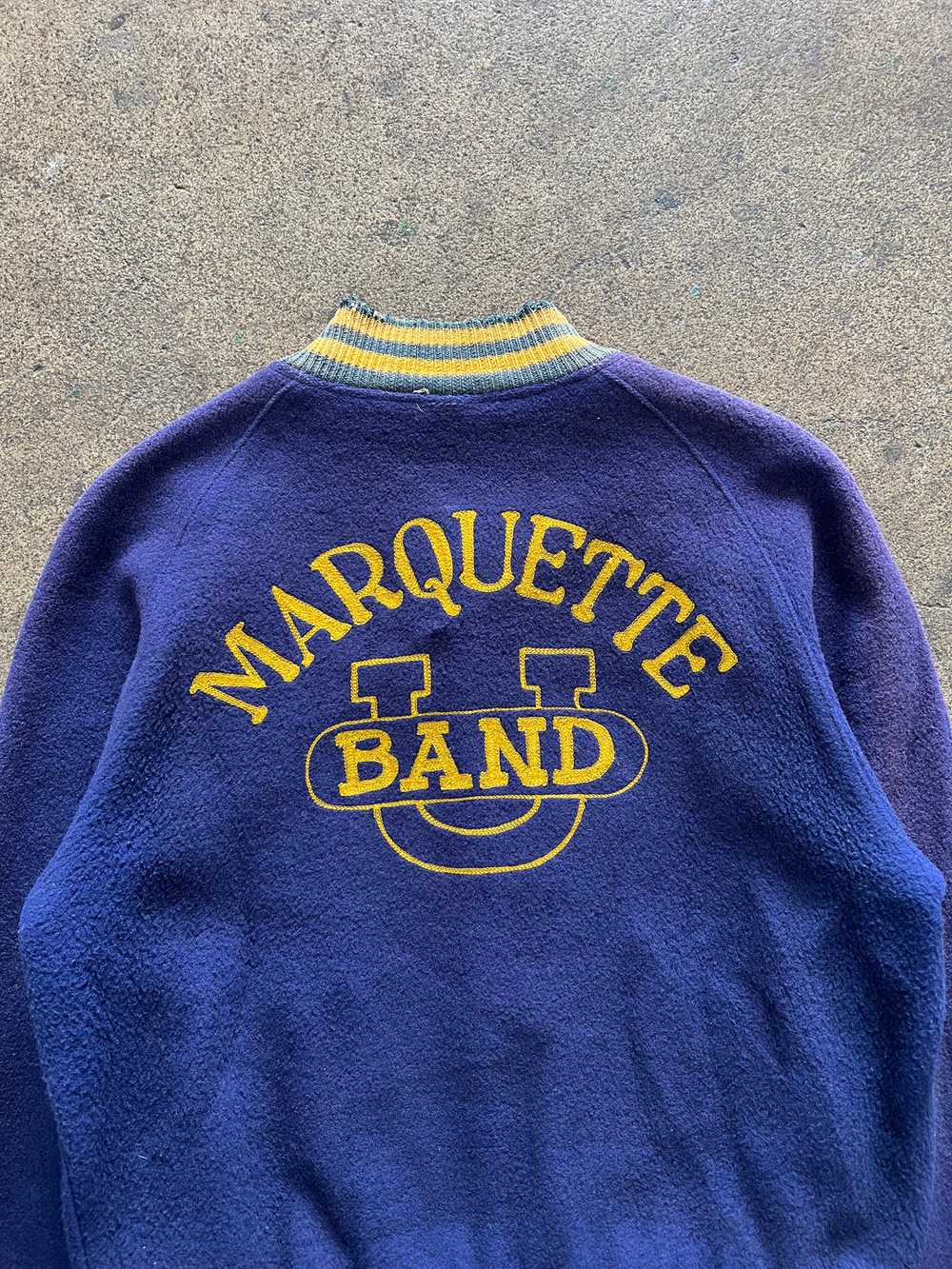 1950s Marquette Band Chain Stitch Varsity Jacket - image 4