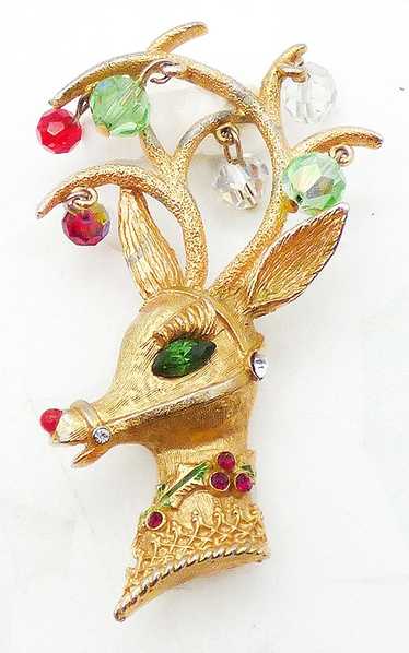 Mylu Rudolph the Reindeer Christmas Brooch