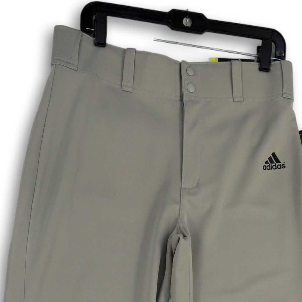 adidas NWT Mens Gray Flat Front Pockets Tapered L… - image 3