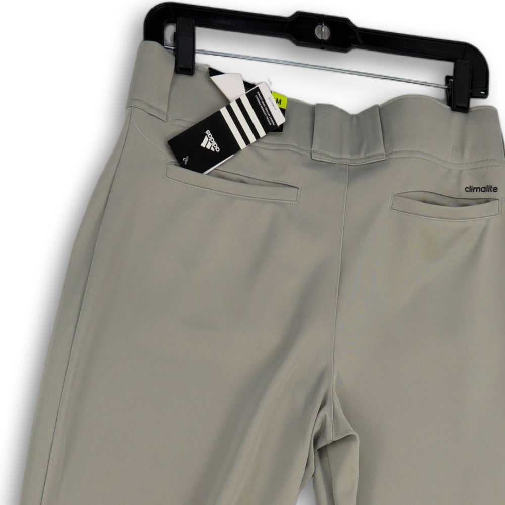 adidas NWT Mens Gray Flat Front Pockets Tapered L… - image 4