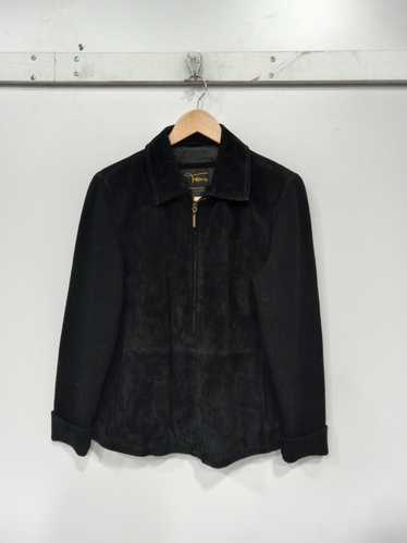 Fabio Women's Black Suede Leather Jacket Size L