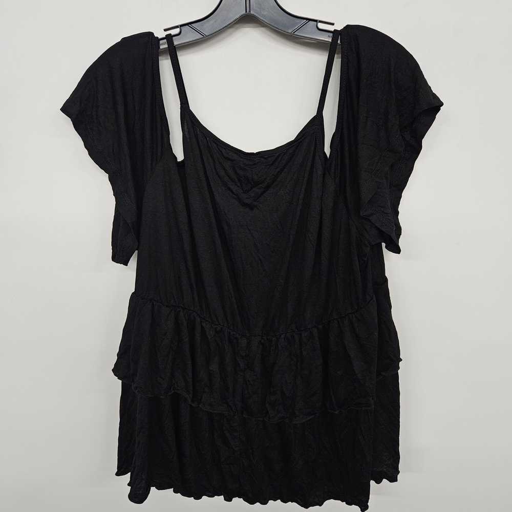 Black Off Shoulder babydoll blouse - image 2