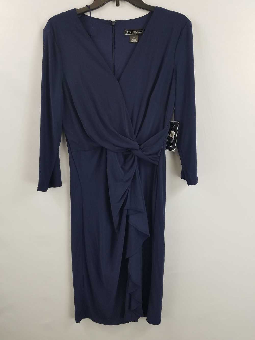 Jessica Howard Women Long Sleeve Dress Navy Blue … - image 1