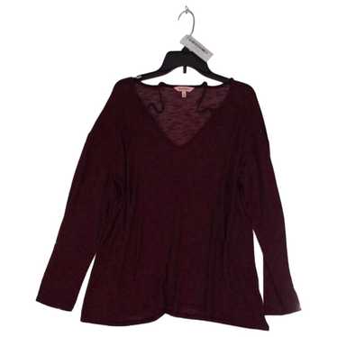 Juicy Couture Womens Dark Purple Solid Long Sleev… - image 1