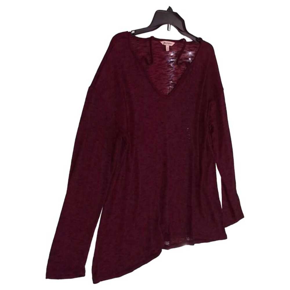 Juicy Couture Womens Dark Purple Solid Long Sleev… - image 2