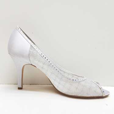 Nina Women's Fawn Silver Glittery Mesh Heel Size … - image 1