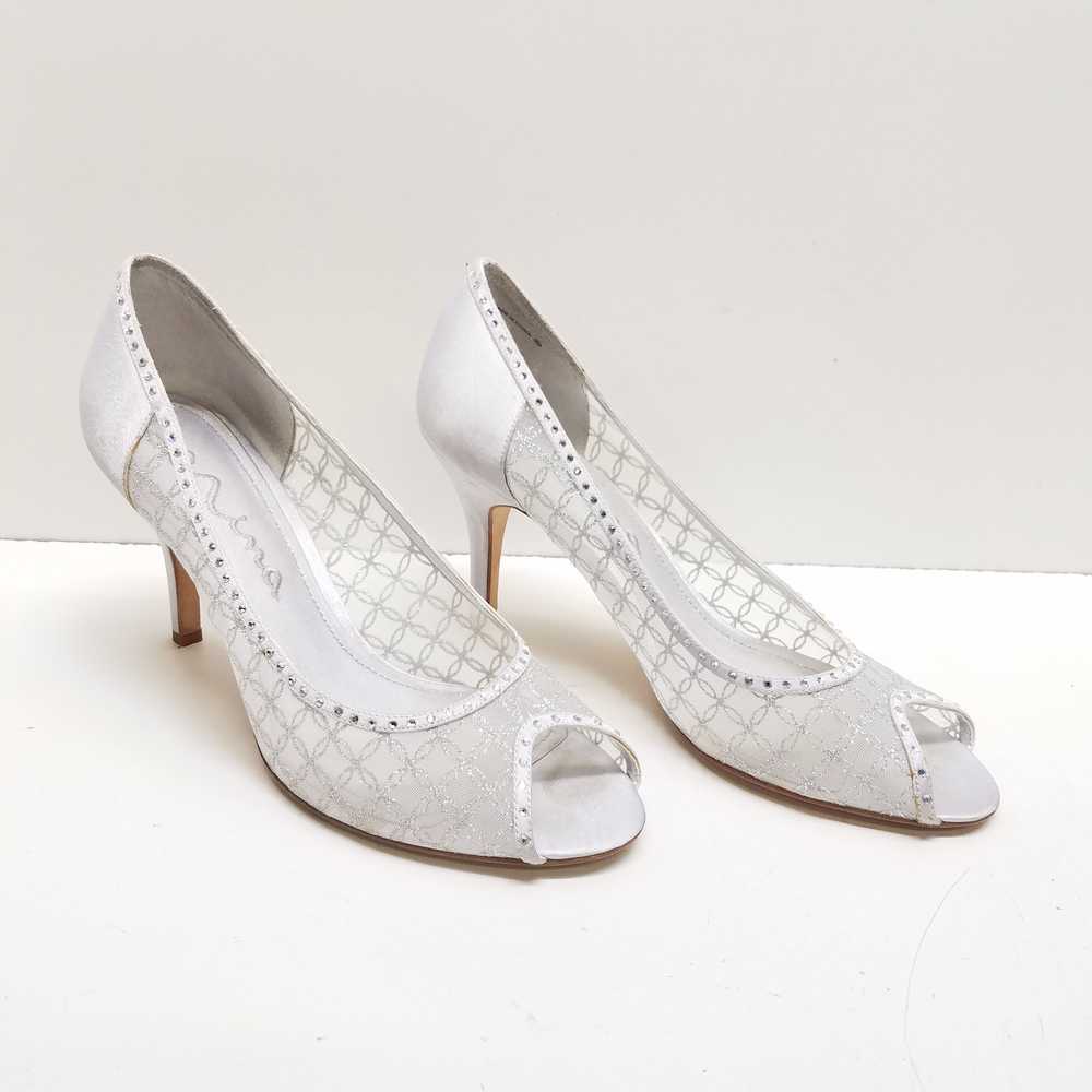 Nina Women's Fawn Silver Glittery Mesh Heel Size … - image 5
