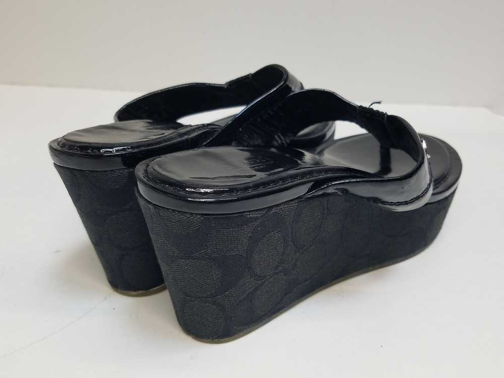 Coach Platform Sandals Women Color Black Size 8B - image 2
