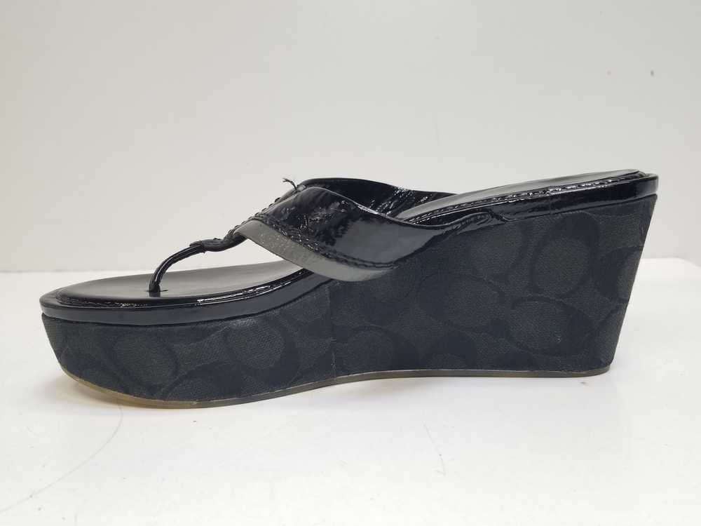 Coach Platform Sandals Women Color Black Size 8B - image 3