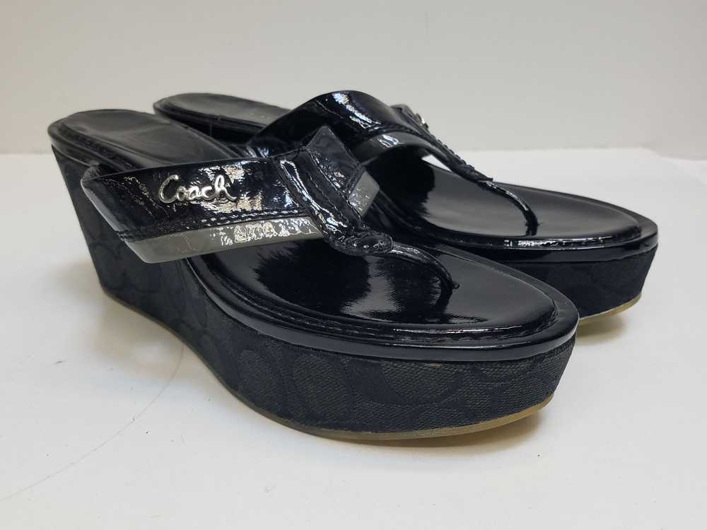 Coach Platform Sandals Women Color Black Size 8B - image 4