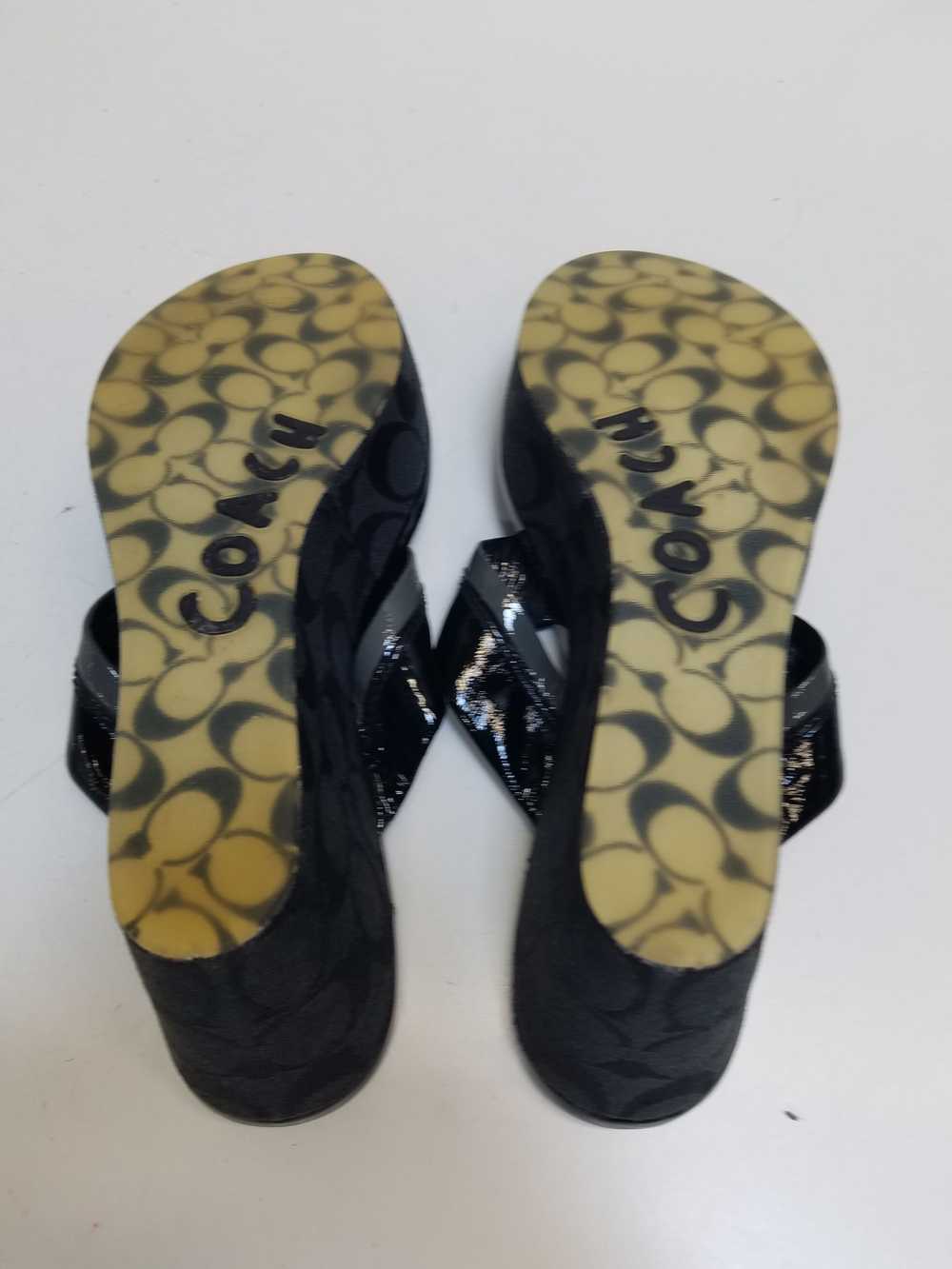 Coach Platform Sandals Women Color Black Size 8B - image 5