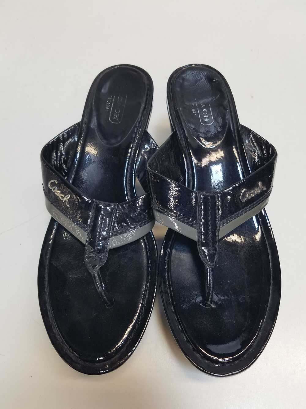 Coach Platform Sandals Women Color Black Size 8B - image 8
