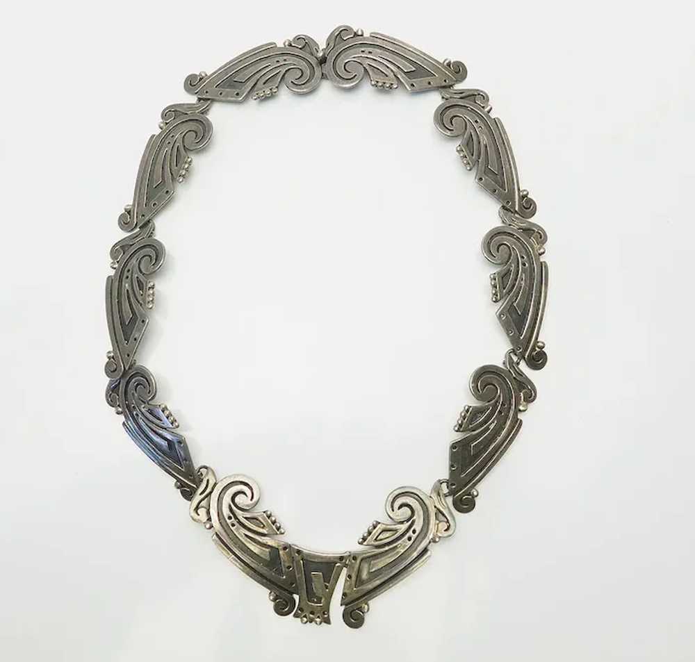 Vintage traditional modern sterling silver panel … - image 2