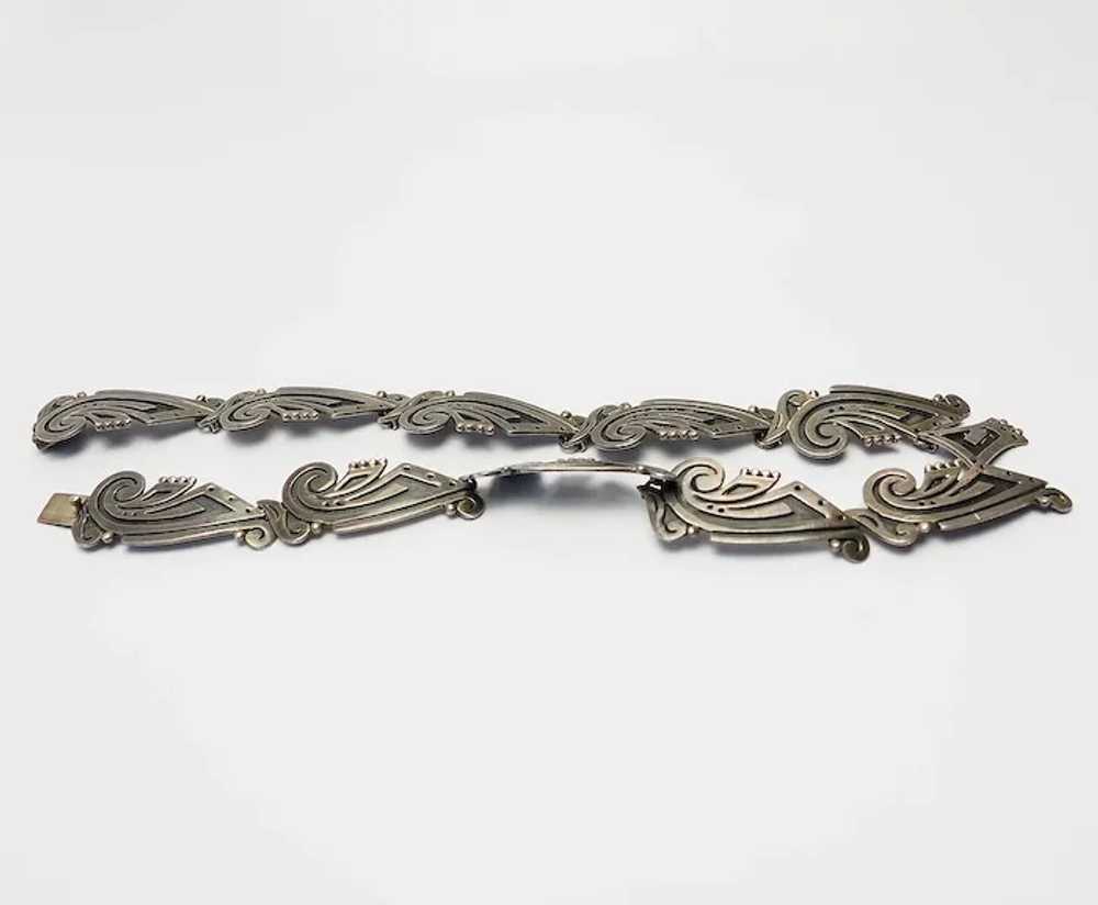 Vintage traditional modern sterling silver panel … - image 3