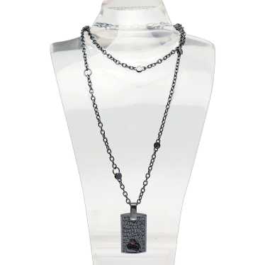 Cantamessa blackened sterling silver long heavy L… - image 1