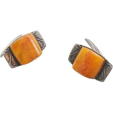 Vintage 875 silver and butterscotch Baltic amber c