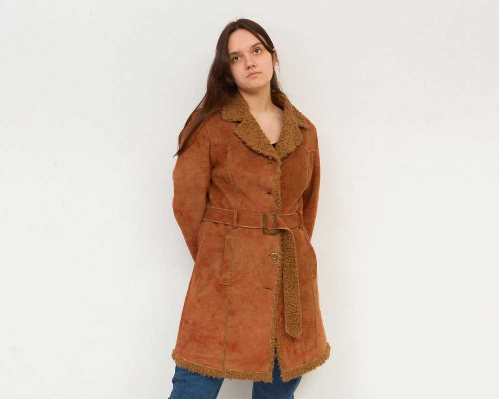 Authentic × Vintage Faux Suede Faux Fur Jacket Co… - image 2