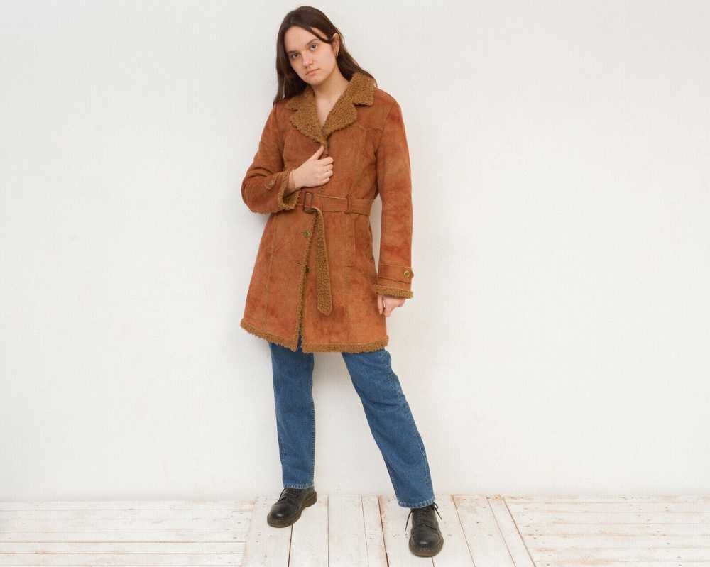 Authentic × Vintage Faux Suede Faux Fur Jacket Co… - image 3
